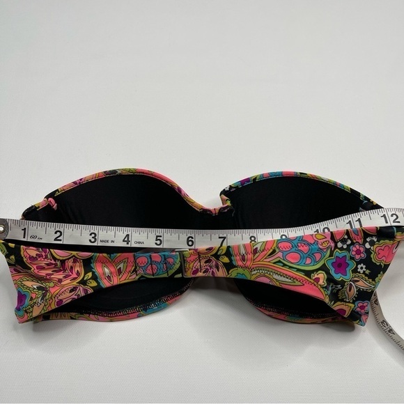 Victoria’s Secret Bra Bikini Top Swimsuit Vacation Beach Floral Neon Boho Resort - Picture 7 of 9